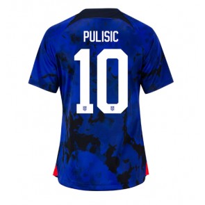 Förenta staterna Christian Pulisic #10 kläder Kvinnor VM 2022 Bortatröja Kortärmad